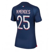 Billiga Paris Saint-Germain Nuno Mendes #25 Hemma fotbollskläder Dam 2023-24 Kortärmad